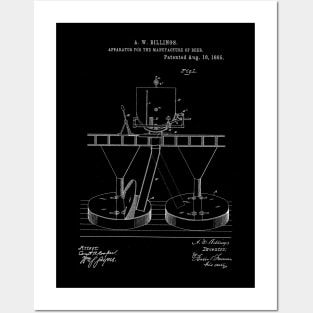 Apparatus for the Manufacture of Beer Vintage Patent Hand Drawing Posters and Art